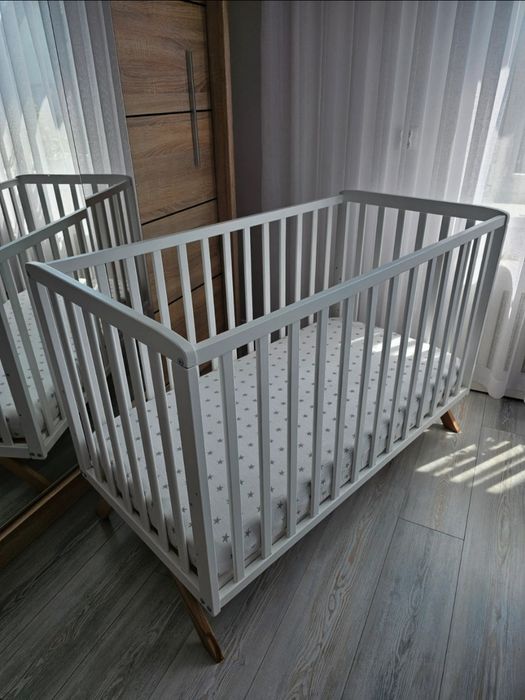 Łóżeczko Babysense Luna 7, materacem, prześcieradło, monitor oddechu