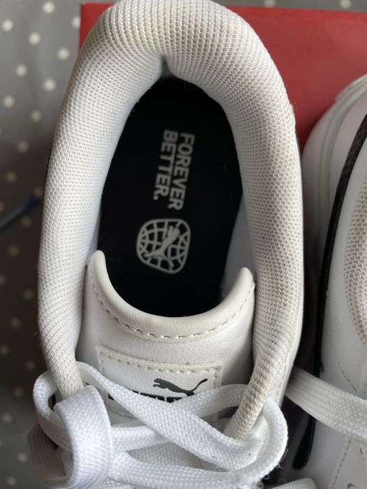sneakersy Puma na platformie, biało-czarne, rozmiar 38