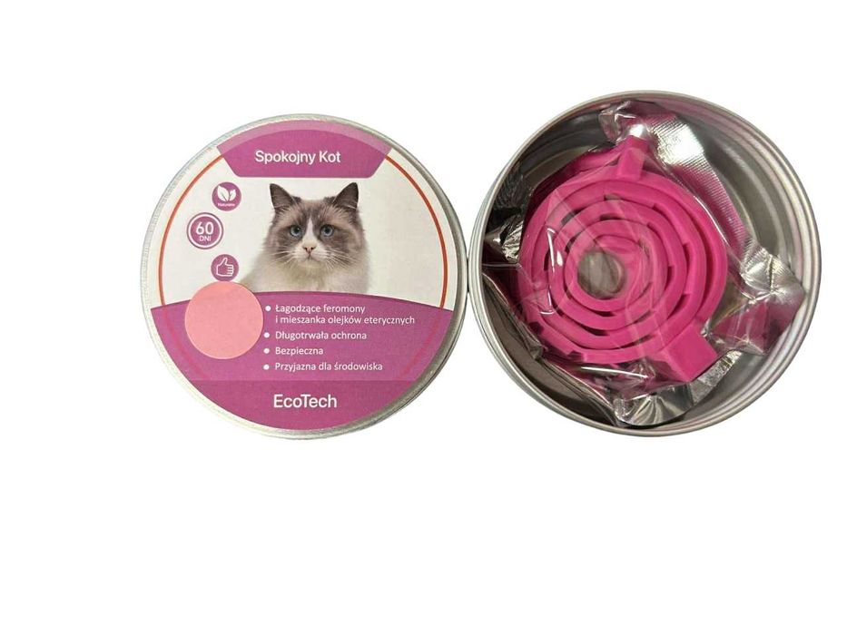 Obroża Dla Kota Uspokajająca Feromonowa Antystresowa 38 Cm Różowa