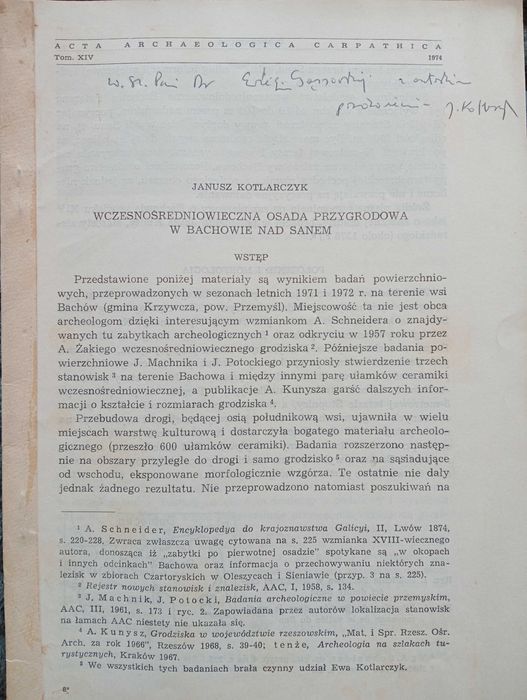 Archeologia - 10 nadbitek z  autografami autorów. Od lat 60.