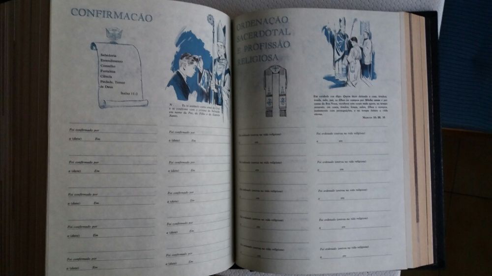 Bíblia sagrada com ilustrações - Debruada a ouro