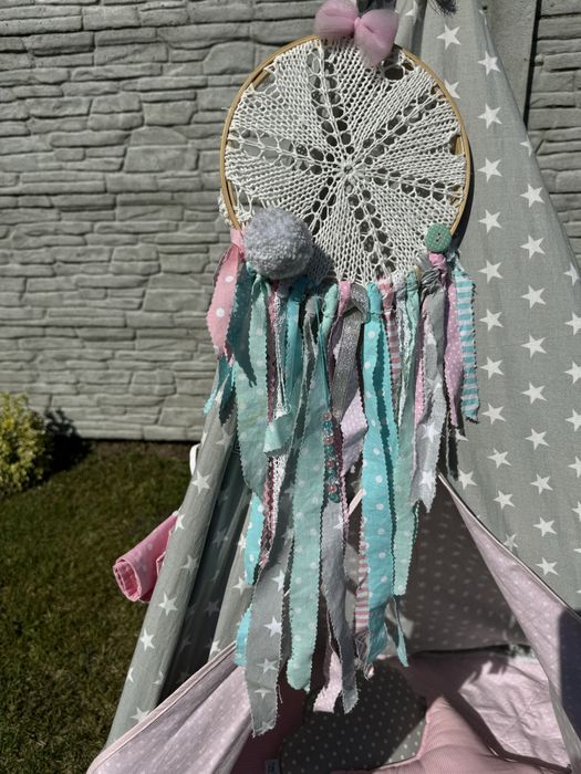 Namiot teepee tipi zestaw dla dzieci mata poduszki