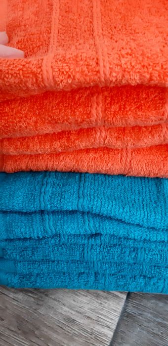 набір з 5  рушників помаранчевого і бірюзового кольору