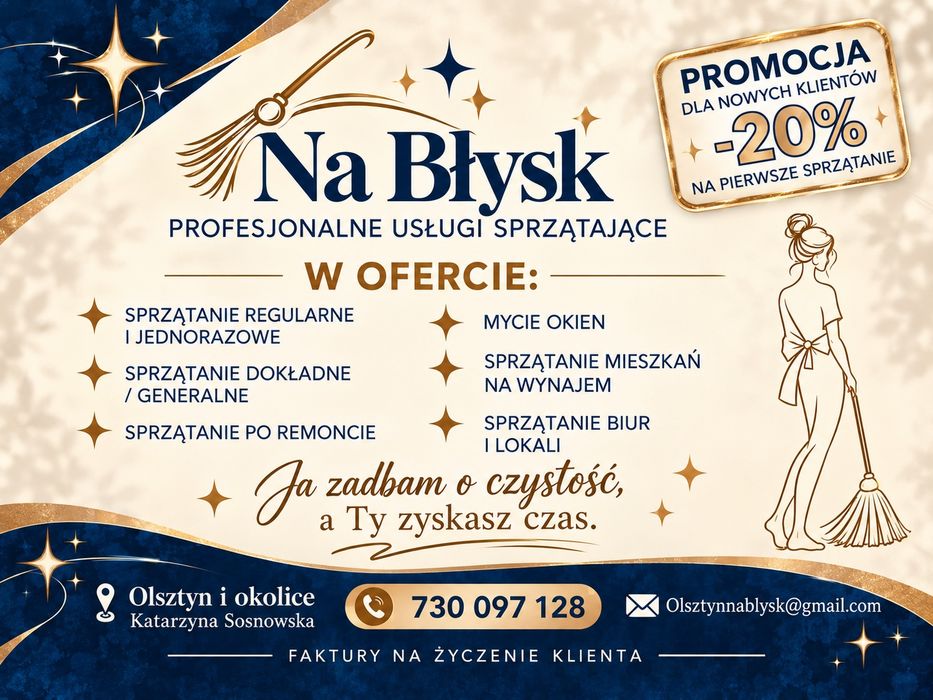 Usługi sprzątające- Olsztyn i okolice