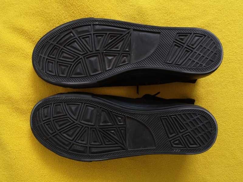 trampki męskie damskie buty czarne długie r:41 wkładka: 26-26,5cm igła