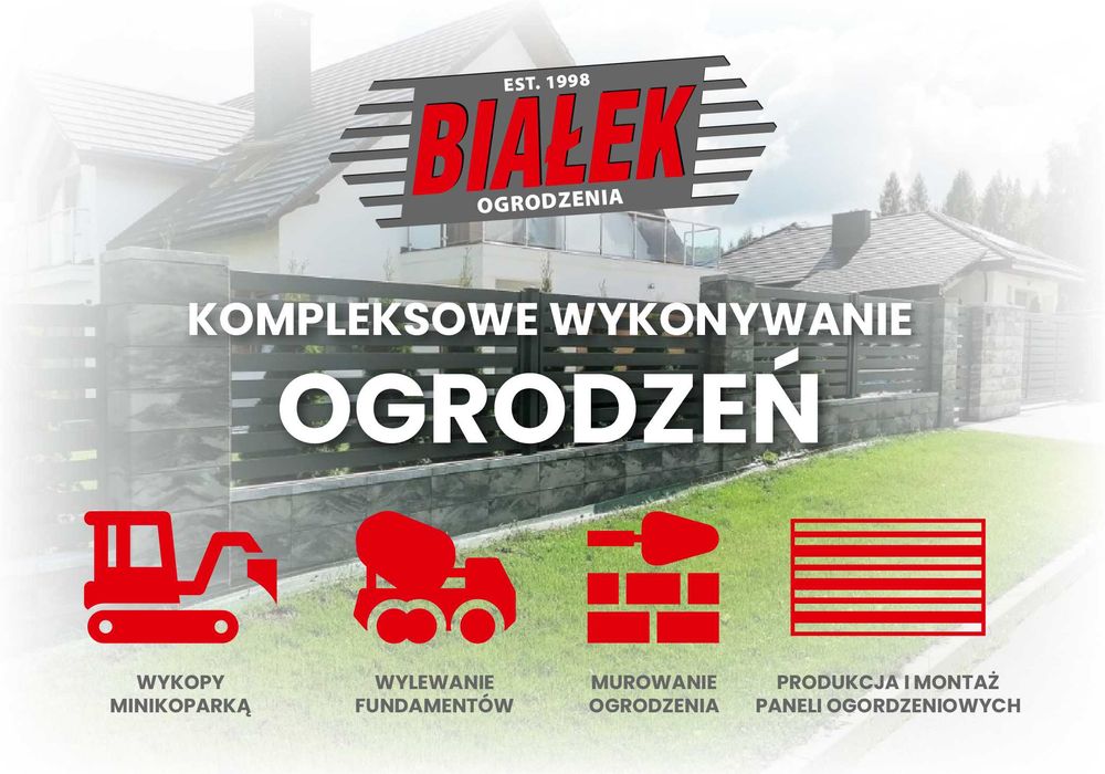 Murowanie plotu ogrodzeń modułowych, łupanych DREW-BET JONIEC STYROBUD
