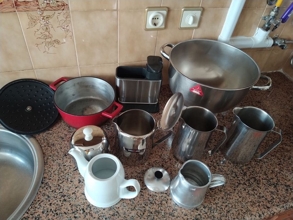 Terrina inox tigela cafeteira chaleira  jarros tacho restaurante casa.