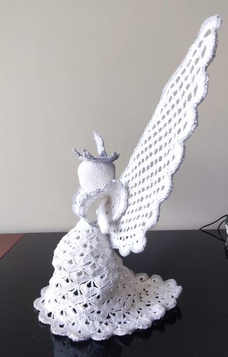 Decoração de Natal -Anjo em crochet - 25 cm