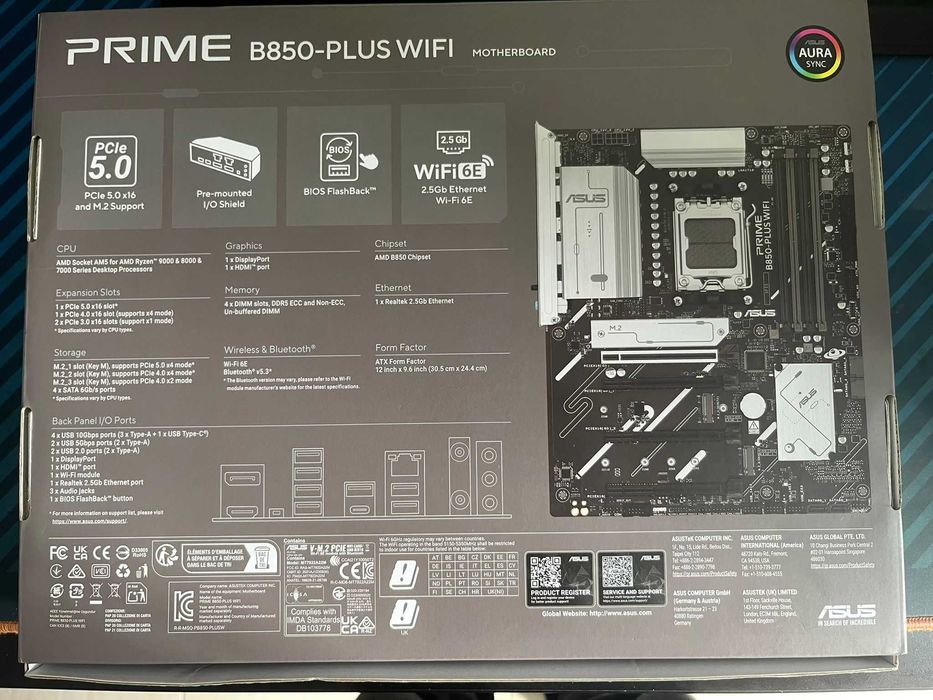 [NOVO] MotherBoard ASUS PRIME B850 PLUS WIFI SktAM5 (Com Garantia)