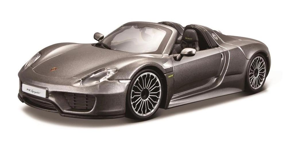 Porsche 918 Spyder 1:24 szary BBURAGO pudełko,243x119 mm