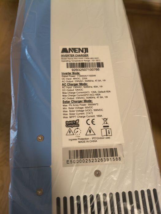 Гибридный инвертор Anenji 11kW 48v