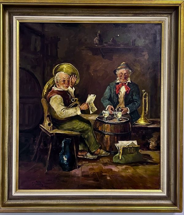 Картина  старовинна «У таверні»Європейський живопис