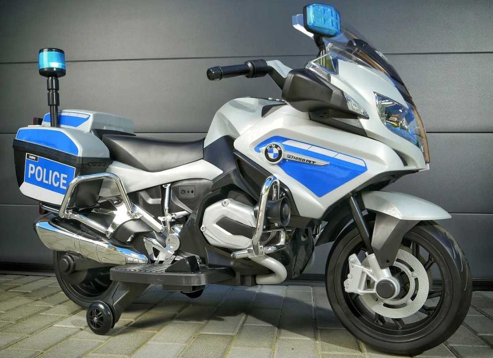 Motocykl POLICYJNY BMW Ścigacz Elektryczny Auto AKUMULATOR RC 2 DZIECI