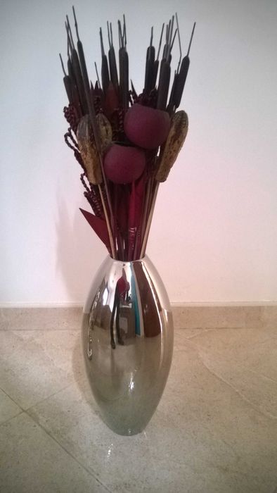 Jarra Spal prateada (não inclui flores)