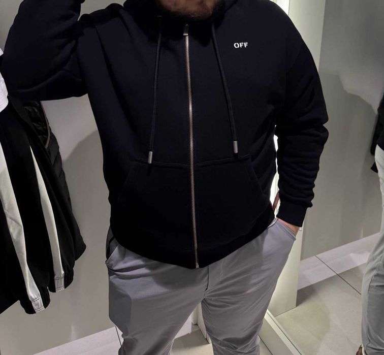 Off-White Graphic Full Zip Hoodie