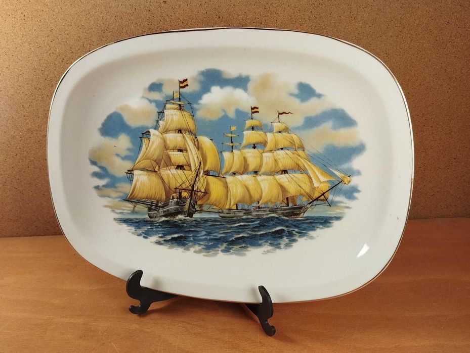 Travessa Porcelana Cenário Naval / Marítimo