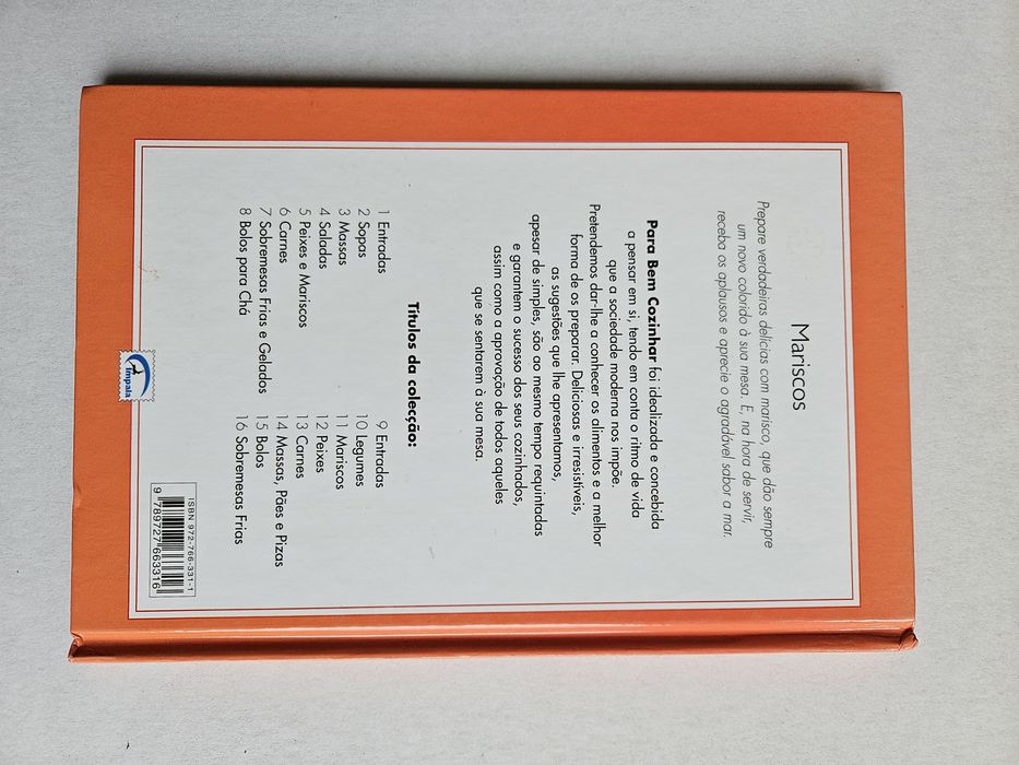 Livro Mariscos Colecção Para Bem Cozinhar Usado