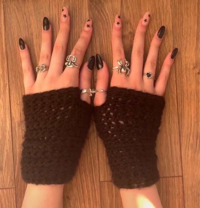 Rękawiczki bez palców, ocieplacze na ręce na szydełku