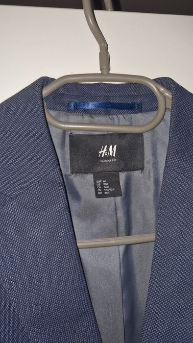 Marynarka męskia h&m skinny fit 46