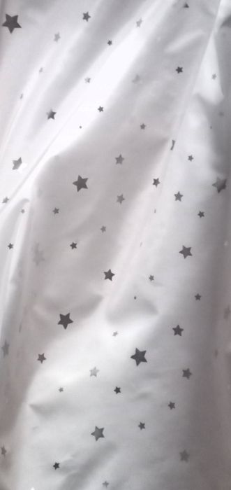 Плащёвка Лаке (звёды серебро на айвори)