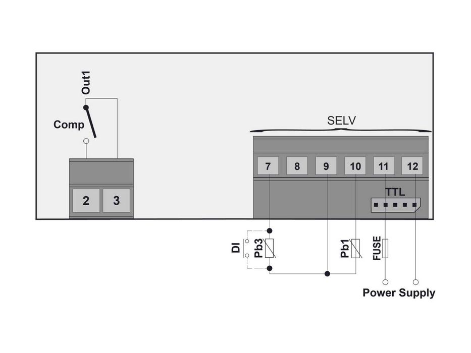 Termostat do lodówek IDNext 961/P NTC 12Vac/dc ELIWELL IDN961P7D103000
