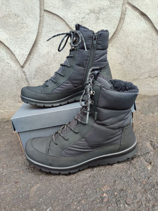 Ecco 39 чоботи жіночі зимові черевики сапоги теплі ботинки взуття ессо