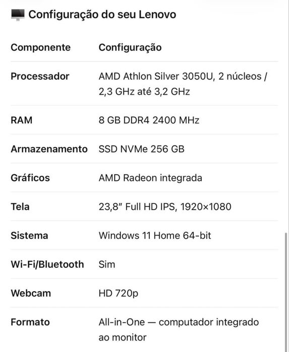Computador lenovo ALL IN ONE + KIT GAMER RAZER