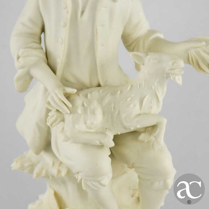 Figura de jovem pastor em biscuit Capodimonte “Marcolin”