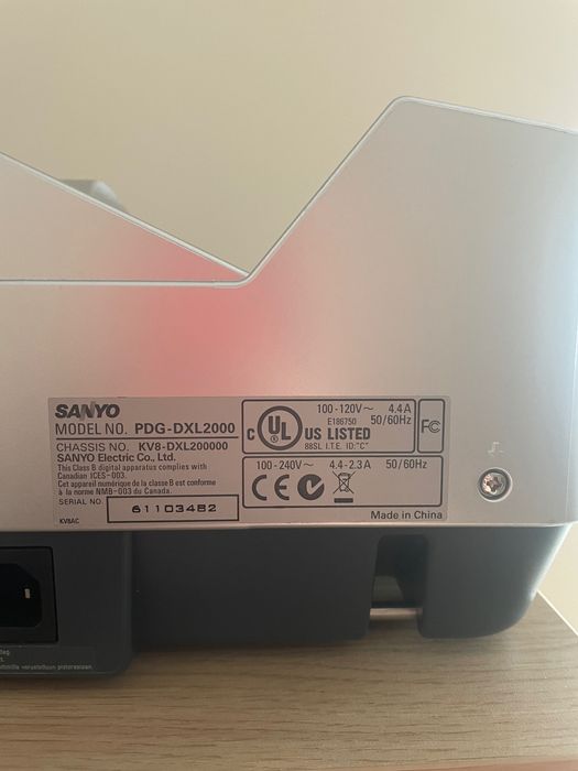 Sanyo PDG-DXL2000 Projektor 3d