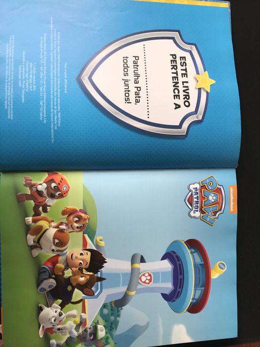 Livro Infantil da colecão Paw Patrol. Em muito bom estdo.