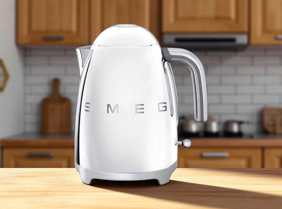Чайник SMEG / СМЕГ KLF03SSEU, 1.7 л, ретро, сріблястий