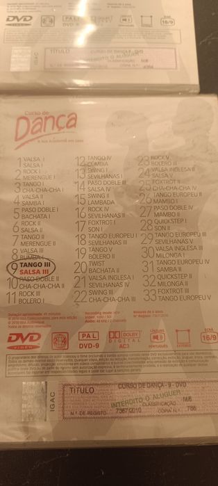 DVD  curso de dança