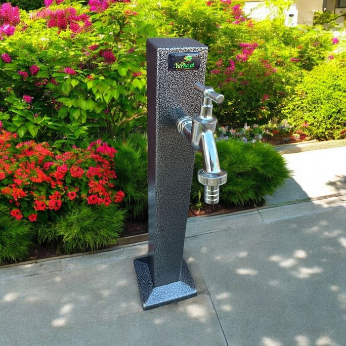 Kran ogrodowy YaPko Mini PRO Antyczne srebro 1/2 wylewka chrom