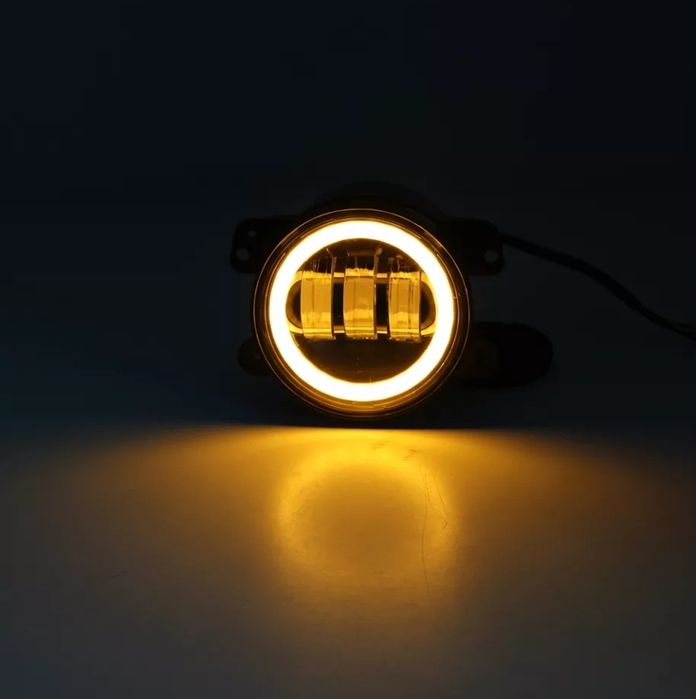 Фара Противотуманные LED с ДХО 4 дюйма  штатные ПТФ Renault Dacia Logan Nissan Ford 3.5 дюйма СТГ