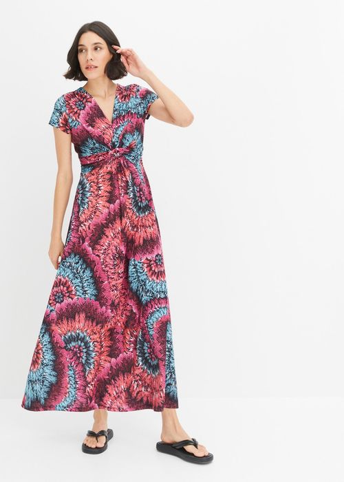 B.P.C sukienka z nadrukiem długa z marszczeniem ^40/42