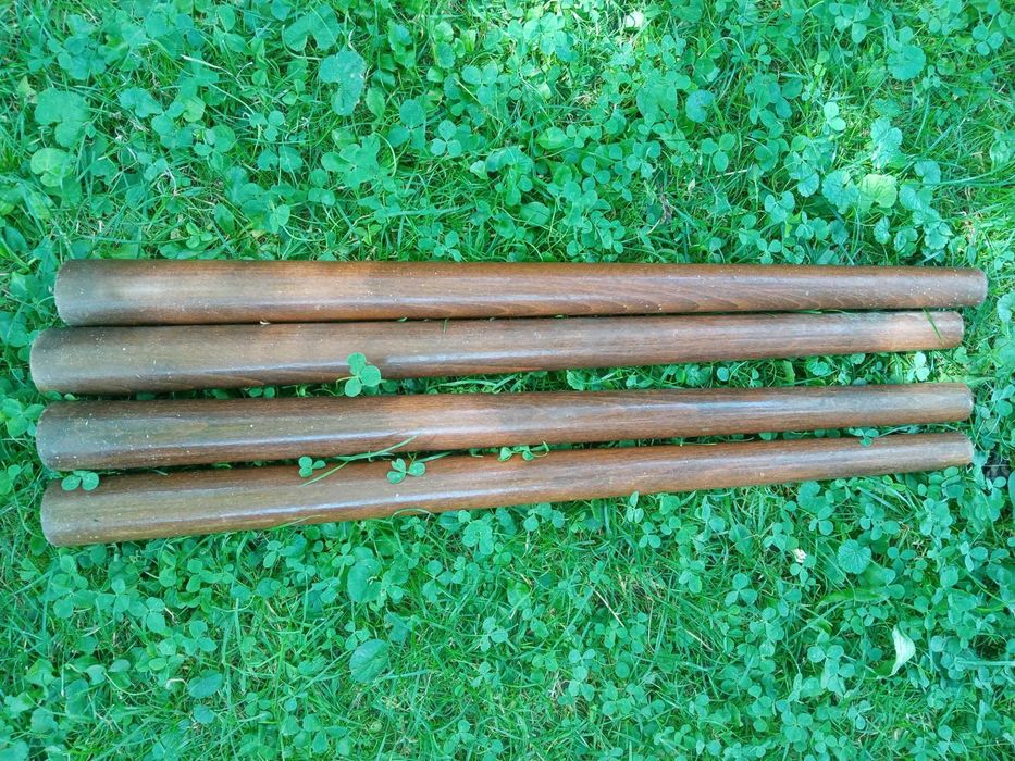 Drewniane nogi PATYCZAK krzesło taboret - 4 sztuki, vintage - 53cm