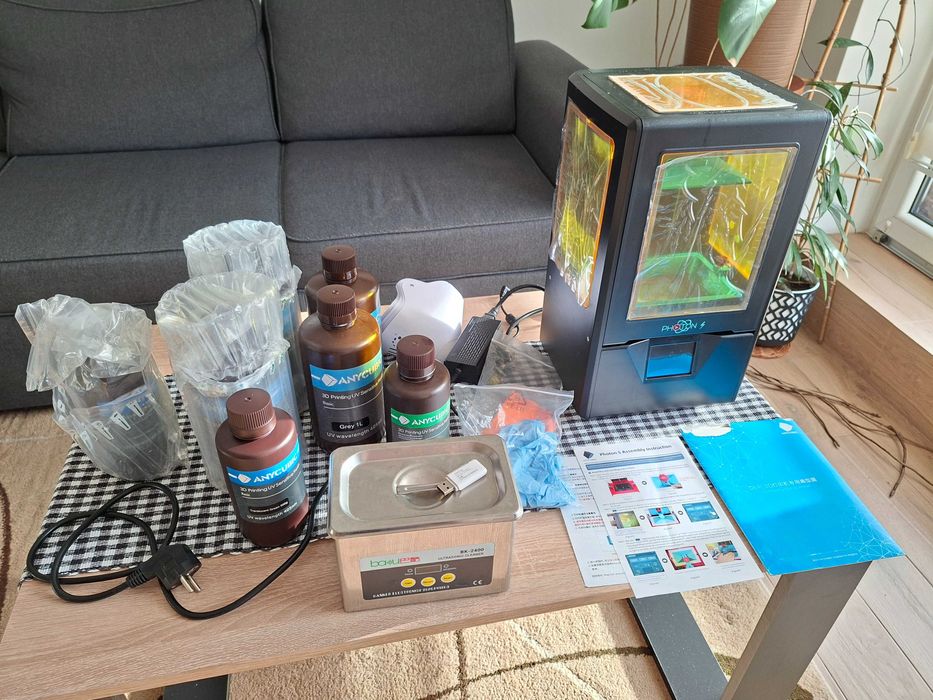 Drukarka 3D Anycubic Photon S + myjka ultradźwiękowa + żywica