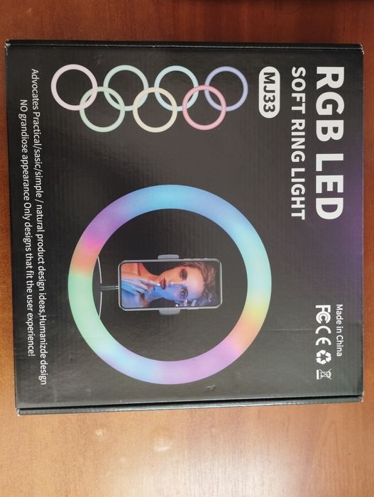 Кільцева лампа MJ33 33 см + штатив у комплекті