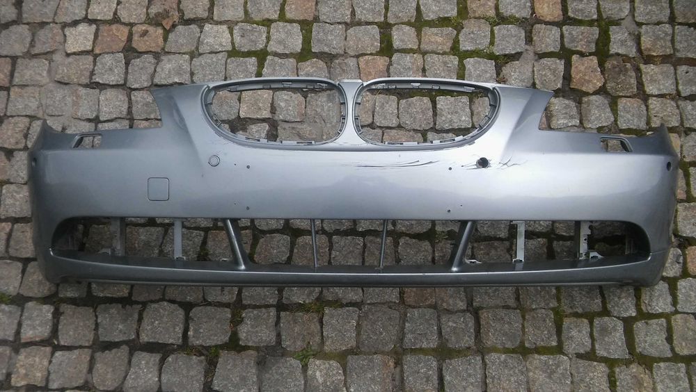 BMW 5,E60,E61,od 03r,zderzak przód,SZARY=SPARKINGGRAPHITE,sprysk,PDCx4