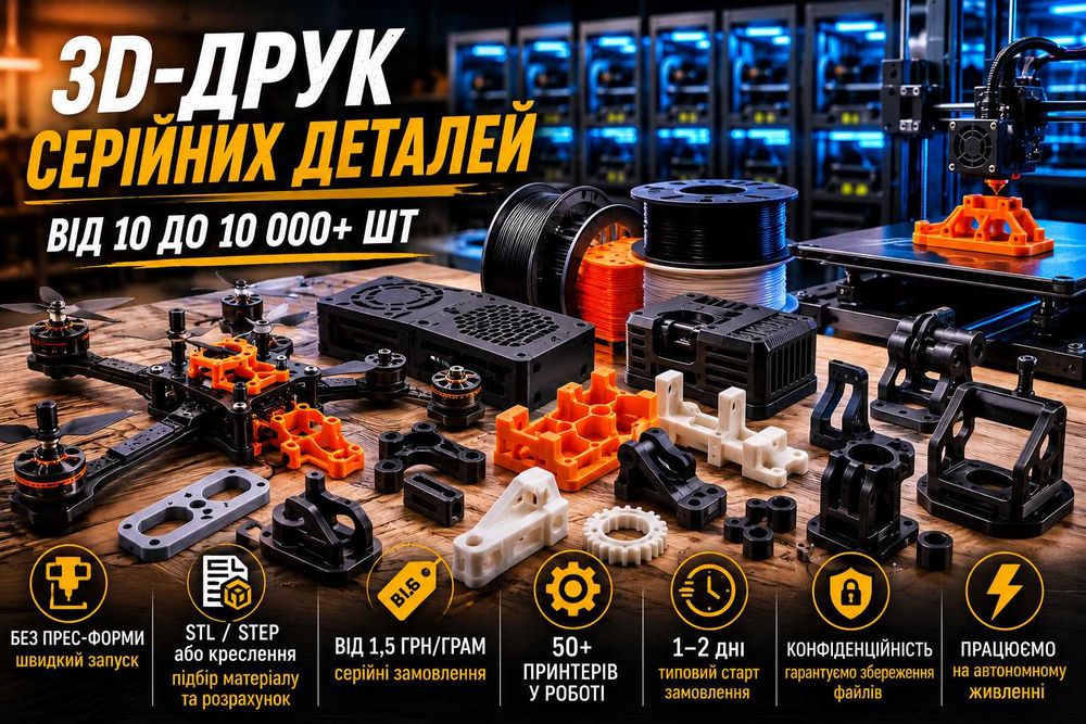3D-друк серійних партій під замовлення ФОП