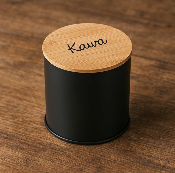 XXL Chlebak Czarny Drewniany Bambusowy Na pieczywo + GRATIS 3x Puszki