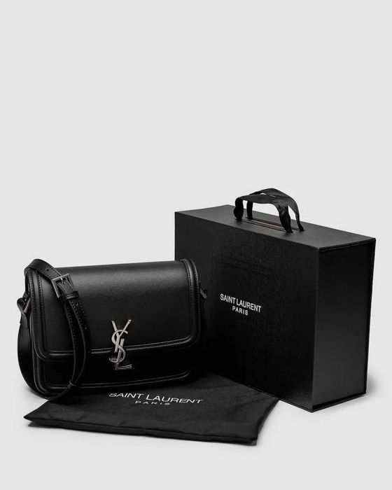 Сумка жіноча Saint Laurent Solferino Large Black/Silver 1:1
