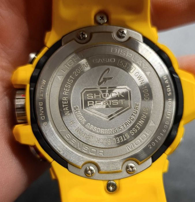 Zegarek męski Casio G-SHOCK Gulfmaster GWN-1000, jak nowy, rastaman