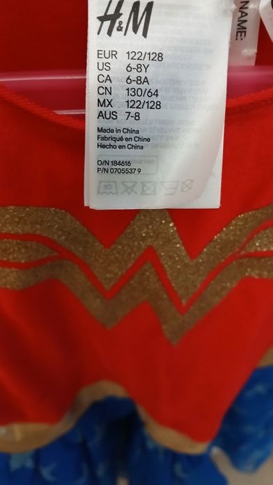 Strój karnawałowy  Super Bohaterki H&M 122/128