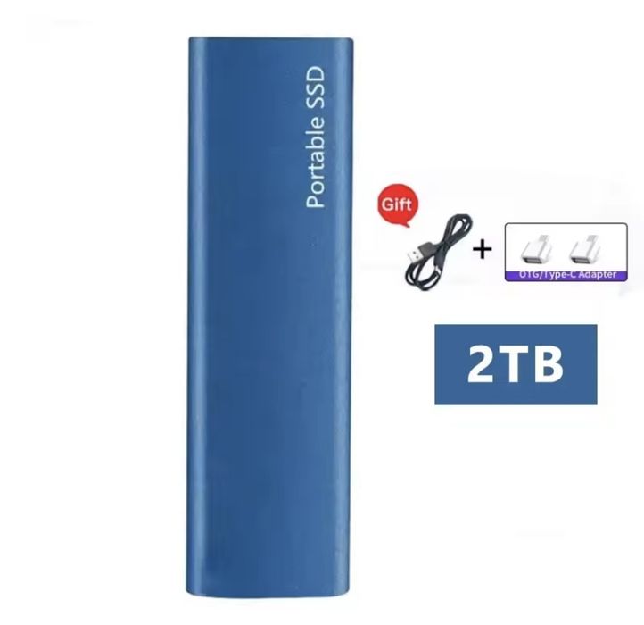 Зовнішній ssd диск 2ТВ USB 3.1 Type-C пам'ять для ПК телефонів