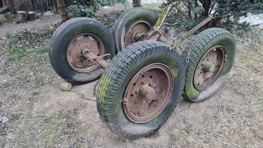 Osie i Koła 20 cali 8.25 do przyczepy, wozu z hamulcem. Szerokość 1,5m