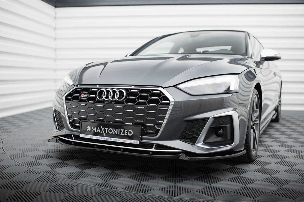 Сплиттер Audi S5 F5 / A5 B9 S-line (2019+) тюнинг обвес губа юбка