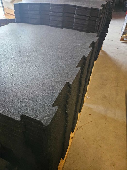 Podłoga gumowa fitness, mata sportowa siłownia crossfit puzzel Kwadrat