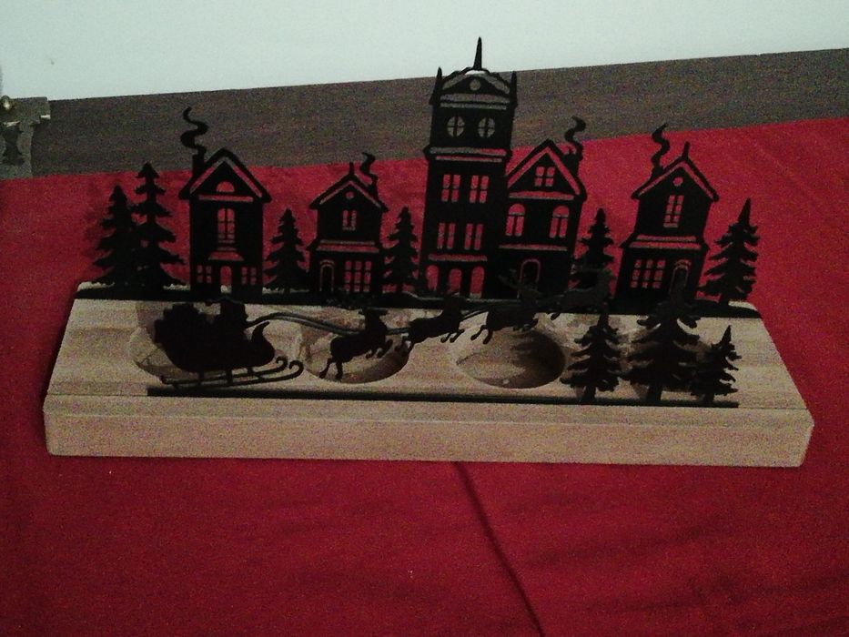 Porta-Velas "Santa Claus is Coming to Town"