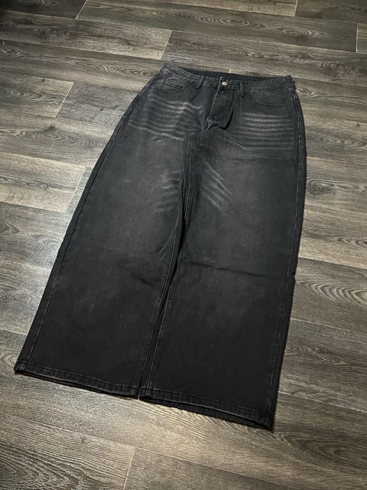 BLACK Baggy jeans | Широкі джинси штани чорні sk8 opium y2k rap реп